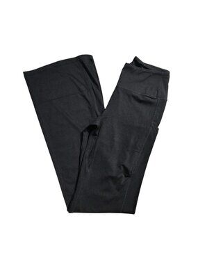 NWOT | CLOZOZ Onyx Black High Waisted Wide Leg Flare Yoga Pants Pockets | Small